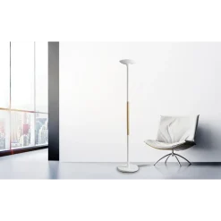 Gulv-lampe Unilux Pryska UpLight hvid/træ