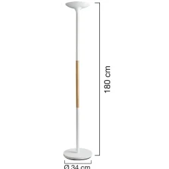 Gulvlampe Unilux Pryska Uplight Lamp, White - Wood