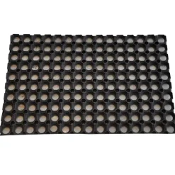 Gummimåtte - Ringgummi - 23mm 60x80cm - Sort