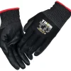 Halvdyppet nitrilhandske, THOR Flex Vinter, 12, sort, nitril/nylon, ribkant