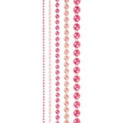 Halv-perler, str. 2-8 mm, pink, Skagen, 140ass.