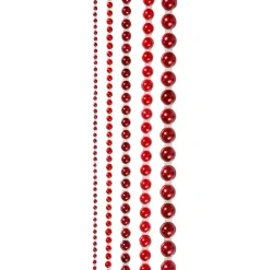 Halv-perler størrelse 2-8 mm rød Copenhagen assorteret | 140 stk.