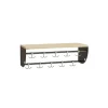 Hattehylde Adde 750 mm med 10 kroge, birk/mørkgrå