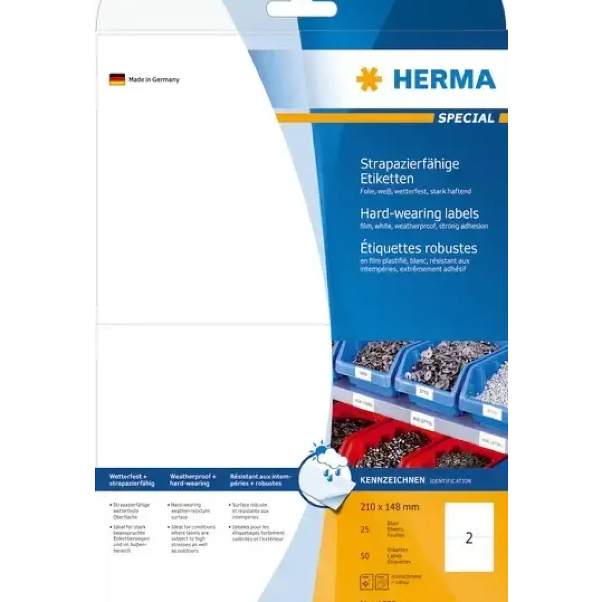 Herma etiket film ekstra stærk 210x148 mat (50)