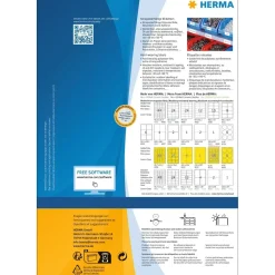 Herma etiket film ekstra stærk 210x297 hvid mat (80)