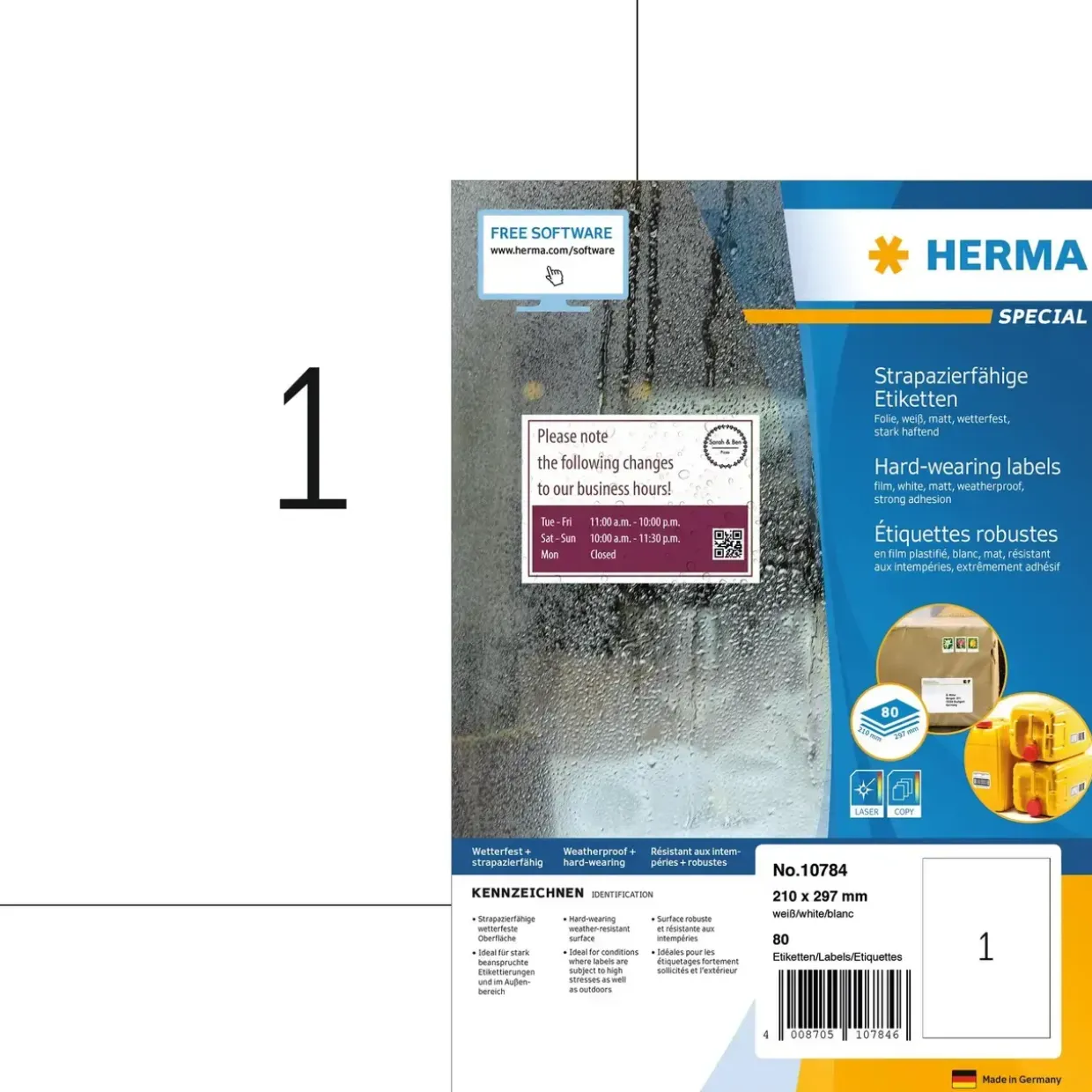 Herma etiket film 210x297 transp mat (80)