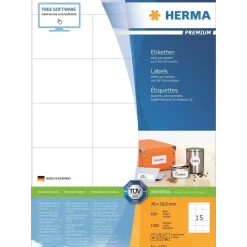 Herma etiket Premium A4 100 70x50,8 - 1500 etiketter