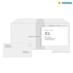 Herma etiket recycled 199,6x143,5 hvid (160)