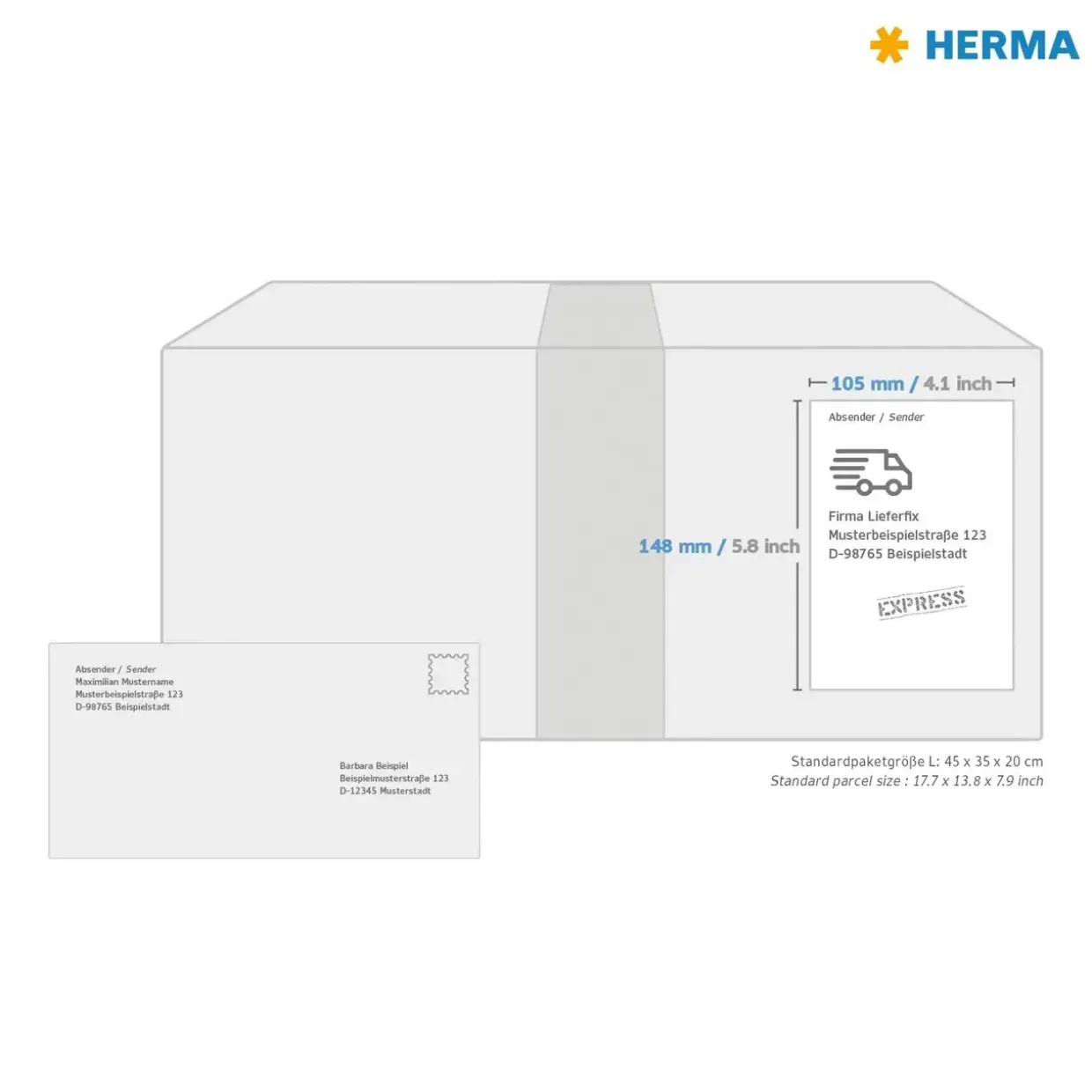 Herma etiket recycled 105x148 hvid (320)