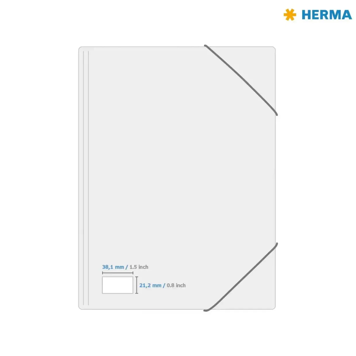 Herma etiket recycled 38,1x21,2 hvid (5200)