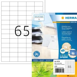 Herma etiket recycled 38,1x21,2 hvid (5200)