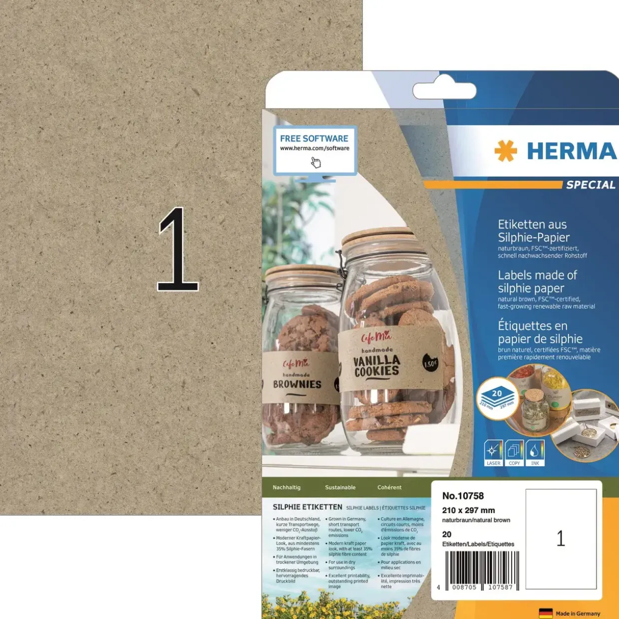 Herma etiket Silphie 210x297 kraftpapir (20)