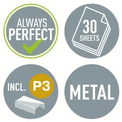 Hæftemaskine Leitz 5502 WOW t. 30ark grøn