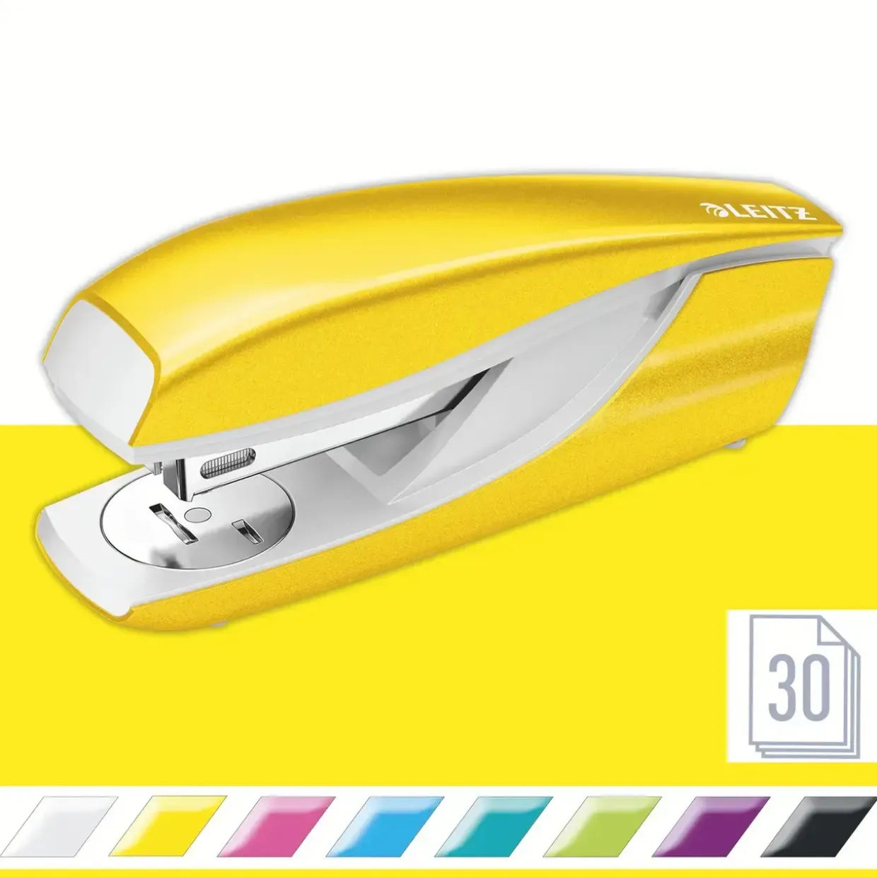 Hæftemaskine Leitz 5502 WOW t. 30 ark gul