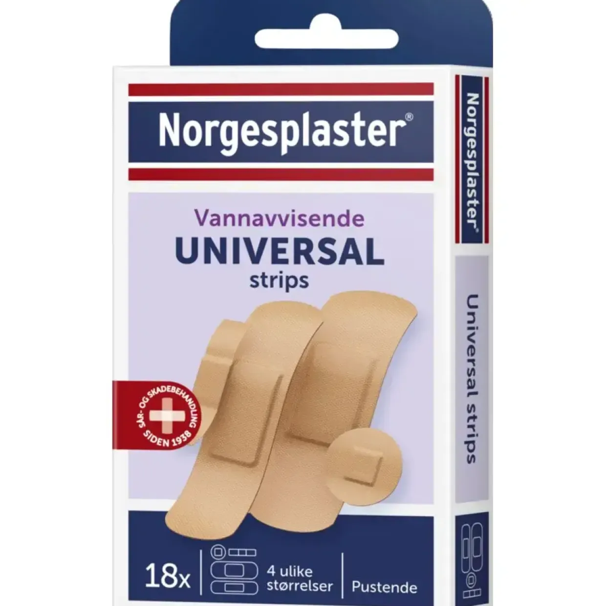 Hæfteplaster - Kvikk Universal vandfast - 4 størrelser - 18 stk