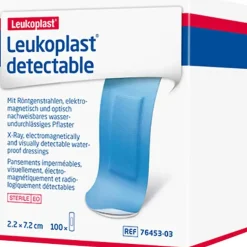 Hæfteplaster - Leukoplast Detectable 7,2x2,2cm - Blå - 100 stk