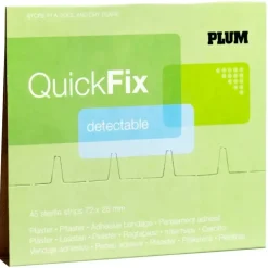 Hæfteplaster - QuickFix refill 7,2x2,5cm - Blå sporbart - 45 stk