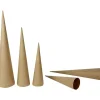 Høje kegler papmaché Højde 30 - 40 - 50 cm diameter 8 - 9 - 11,5 cm - 3 stk