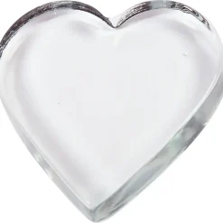 Hjerte glas 9 x 9 cm 10 stk