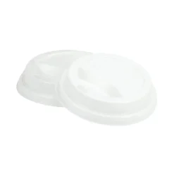 Højt låg til 25 cl papbægre - hvid - 1000 stk.