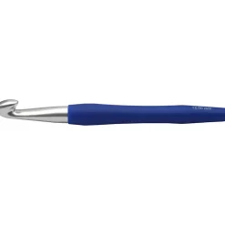 Hæklenål nr 12 (12 mm) blå - 16 cm
