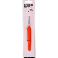 Hæklenål - Nr. 4 (4 mm) - 13,3 cm - Orange