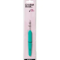 Hæklenål nr 2.5 (2,5 mm) grøn - 13.3cm