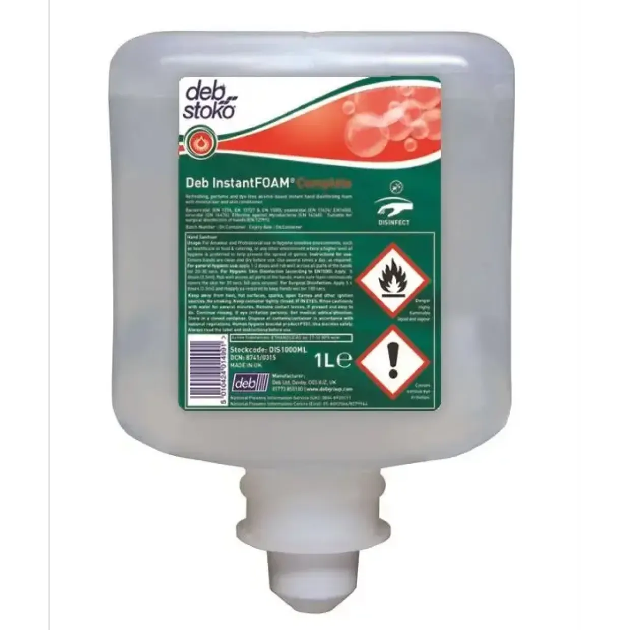 Hånddesinfektion Deb Stoko InstantFOAM - 1 liter patron