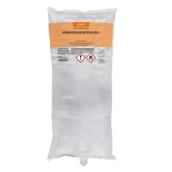 Hånddesinfektion flydende Plum 85% ethanol til CombiPlum dispenser 1 ltr - 6 ps x1 ltr/krt