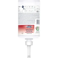 Hånddesinfektionsgel - Tork - 420206 - 80% ethanol - 1000 ml - 1,0 ml pr. dosering
