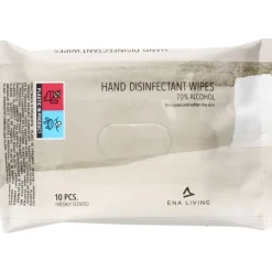Hånddesinfektionsserviet, Ena Living, 20x18cm, 70% alcohol, 10 stk i flowpack - 48 stk