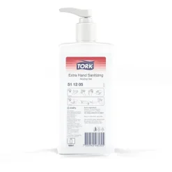 Hånddesinfektion - Tork 511205 - Extra Alcohol - Gel - 0,5L - m/pumpe - 8stk/pak - 1 stk