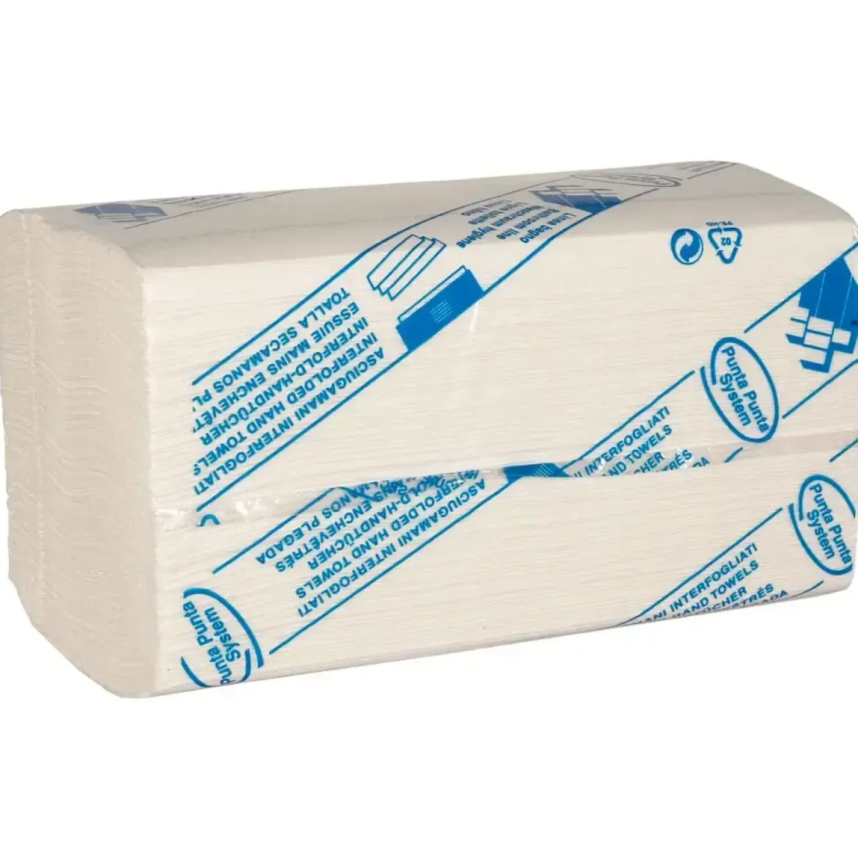 Håndklædeark - ABENA Care-Ness Excellent - 3-lags W-fold - Hvid - 2000 ark