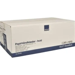 Håndklædeark - Care-Ness Excellent - 2-lags - Hvid - 153 ark - 20 pakker