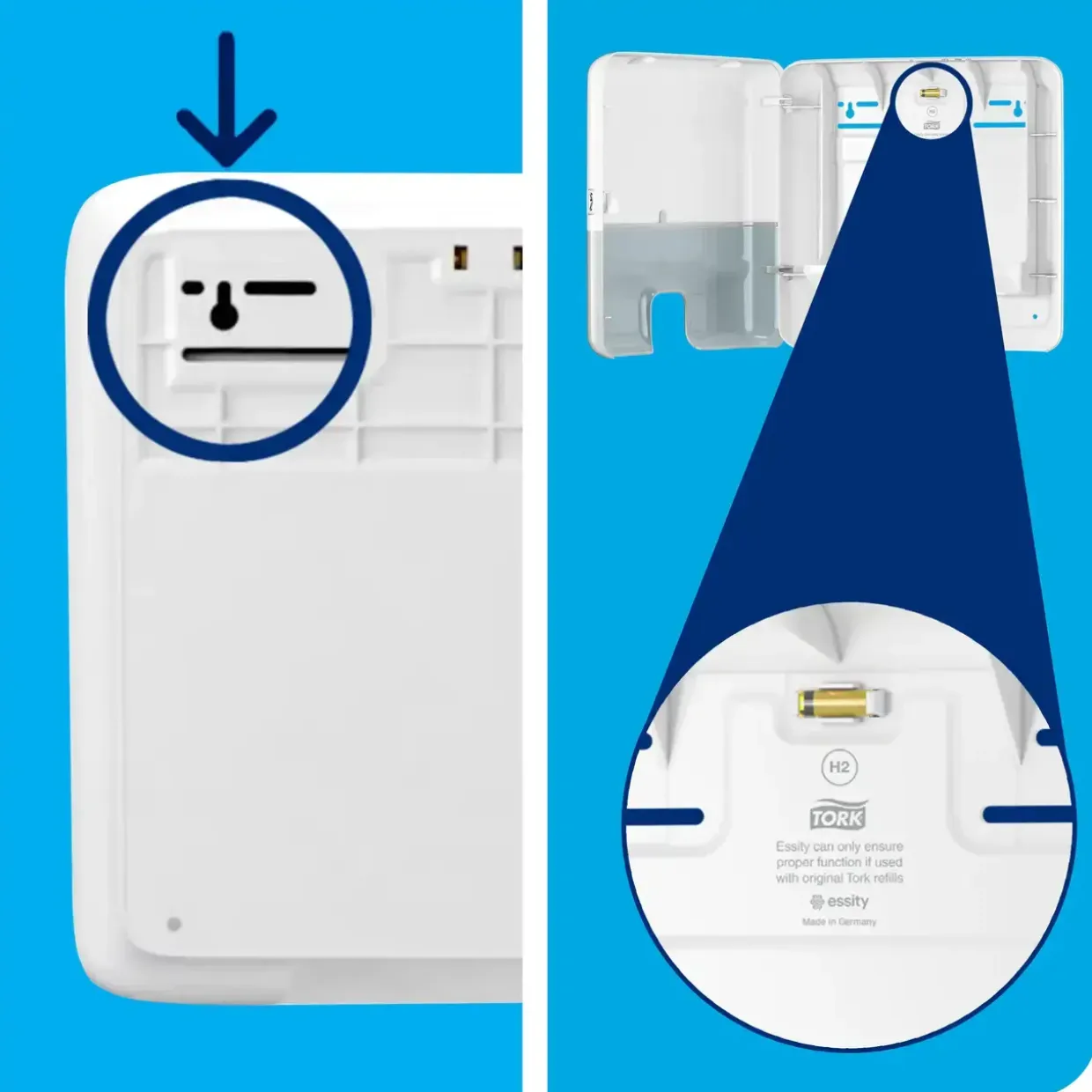 Håndklædearkholder Tork 552108 H2 Mini Xpress - sort