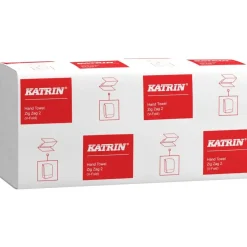 Håndklædeark - Katrin 35298 - 2-lags - V-fold - Hvid - 20 pakker