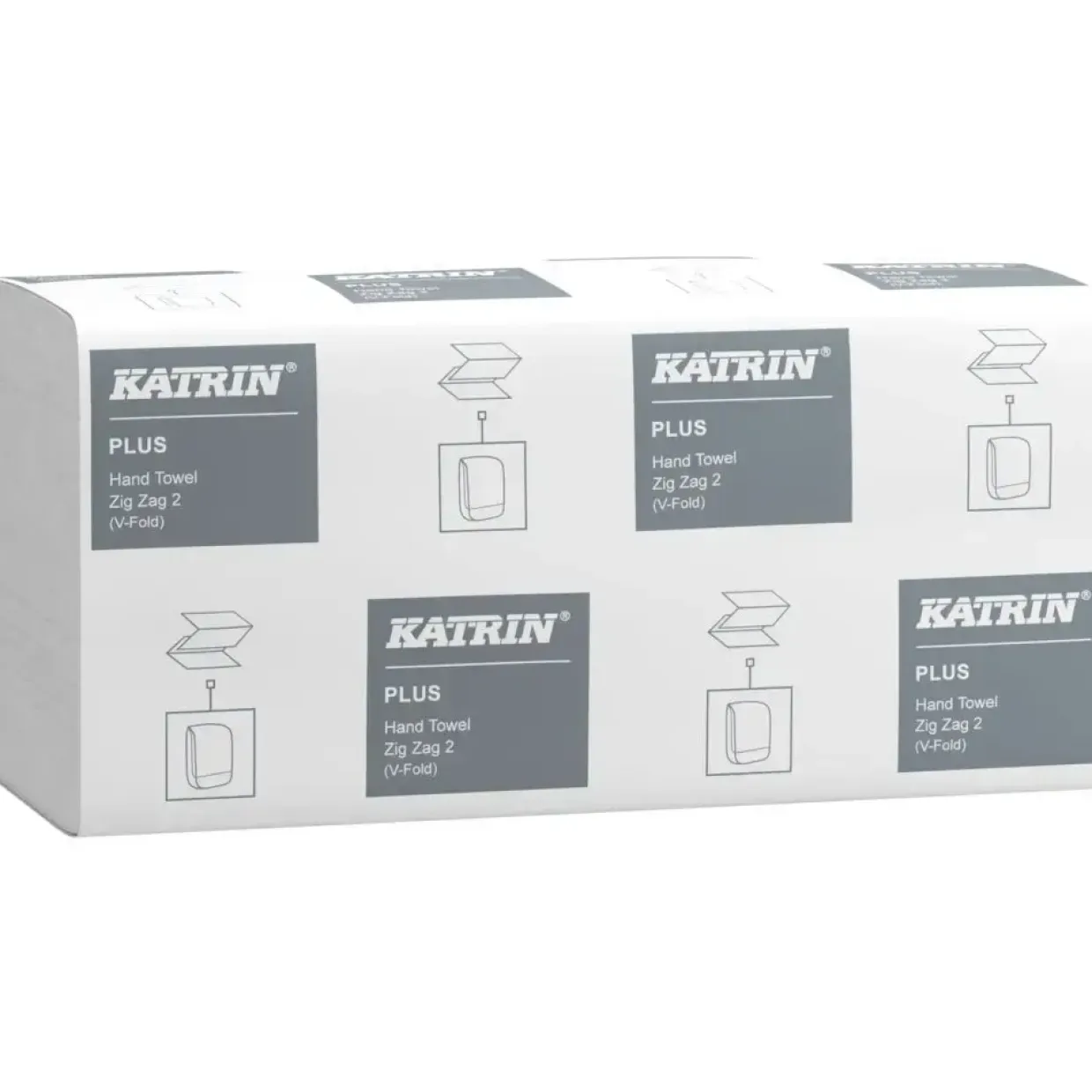 Håndklædeark - Katrin 35311 Plus - 2-lags - V-fold - Hvid - 200 ark - 20 pakker