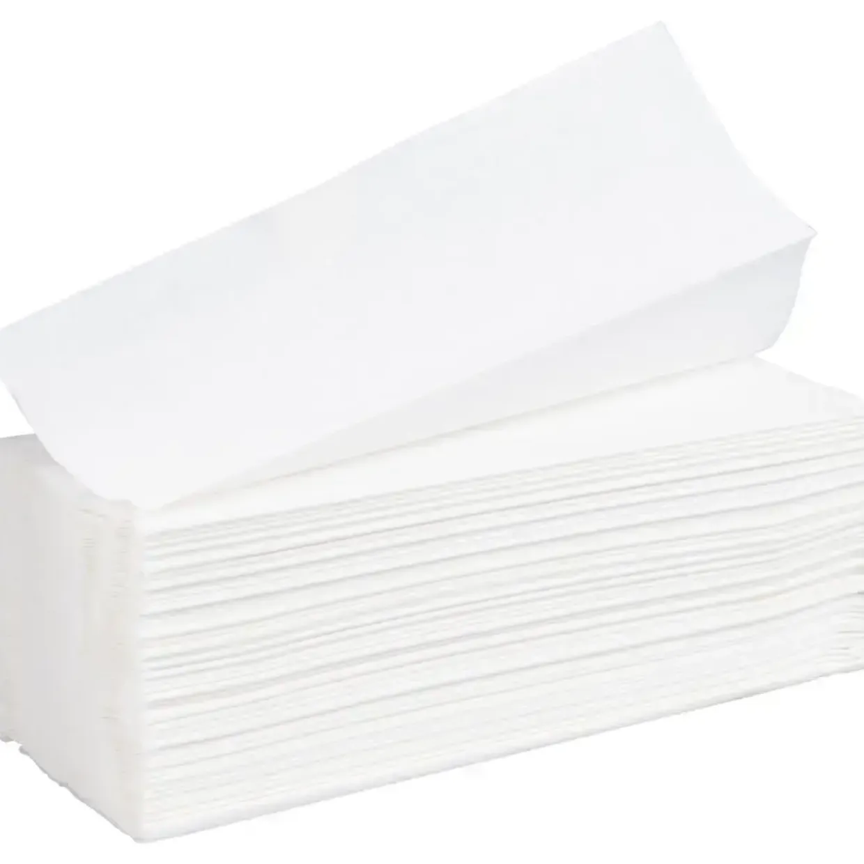 Håndklædeark - 2-lags W-fold - 34 x 22 cm - Hvid - 100% nyfiber - 35 pakker