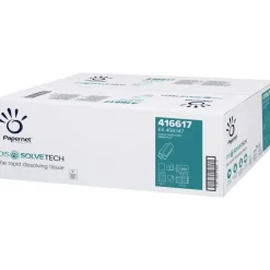 Håndklædeark - 2-lags - Z-fold - 24x20,3cm - 8 cm - hvid - 100% nyfiber - 200 ark pr pakke - 20 pakker