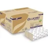 Håndklædeark - Lucart - EcoNatural - Z-Fold - 2-lag - L24xB20xD8cm - Genbrug - Natur - 15 pk x 200 stk/krt