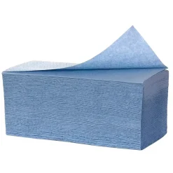 Håndklædeark Neutral 2-lags blå Bredde 24 cm Længde 43 x 11,5 cm - 100 ark pr pakke - 20 pakker