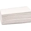 Håndklædeark, Satino, 2-lags, V-fold, 23x24cm, 11,5 cm, hvid, genanvendt papir - 4000 ark