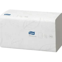 Håndklædeark Tork 290163 Advanced H3 zig-zag 2-lags hvid - 250 ark pr pakke - 15 pakker