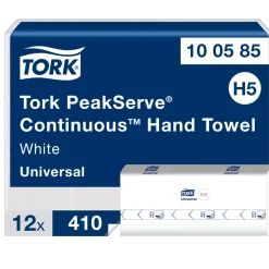 Håndklædeark Tork 100585 PeakServe H5 1-lags hvid B:20,10 x L:22,50 x D:8 cm - 4920 stk