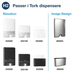 Håndklædeark Tork 130299 Xpress H2 Advanced 2-lags Z-fold 21,3x24cm 8 cm nature - 3780 stk