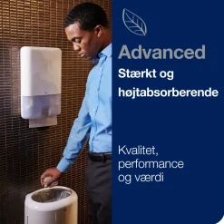 Håndklædeark Tork 130299 Xpress H2 Advanced 2-lags Z-fold 21,3x24cm 8 cm nature - 3780 stk