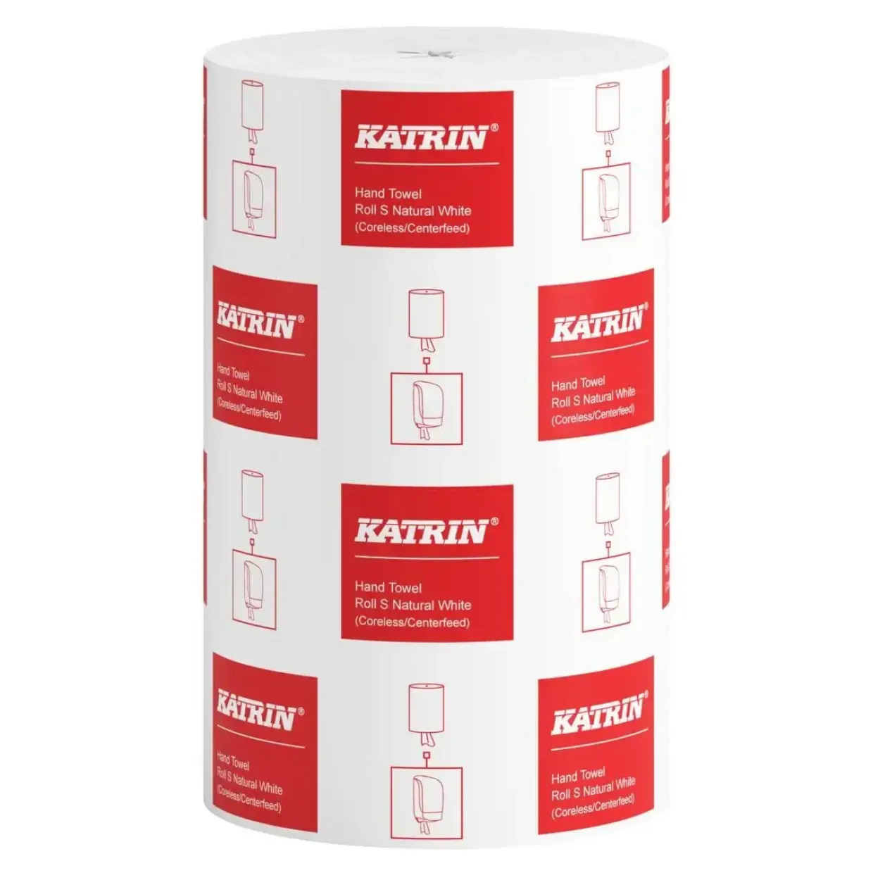 Håndklæderulle - Katrin Basic 475505 - 1-lags - Uden hylse - Natur - 20,5 cm x 100 m - 12 stk.