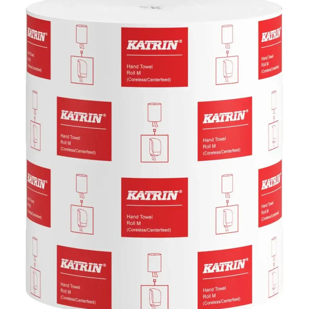 Håndklæderulle - Katrin Classic 448311 - 1-lags - Midi - Ø19,5 cm - Hvid - Uden hylse - 6 ruller