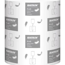 Håndklæderulle, Katrin 475355 Plus, 1-lags, uden hylse, hvid, 20,50 cm x 280 m - 6 stk