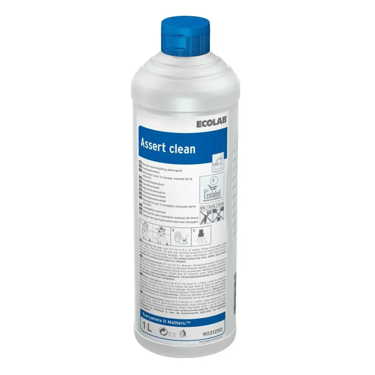 Håndopvask Assert Clean Ecolabel uden Farve/Parfume 1 ltr - 6 fl x 1 ltr/krt